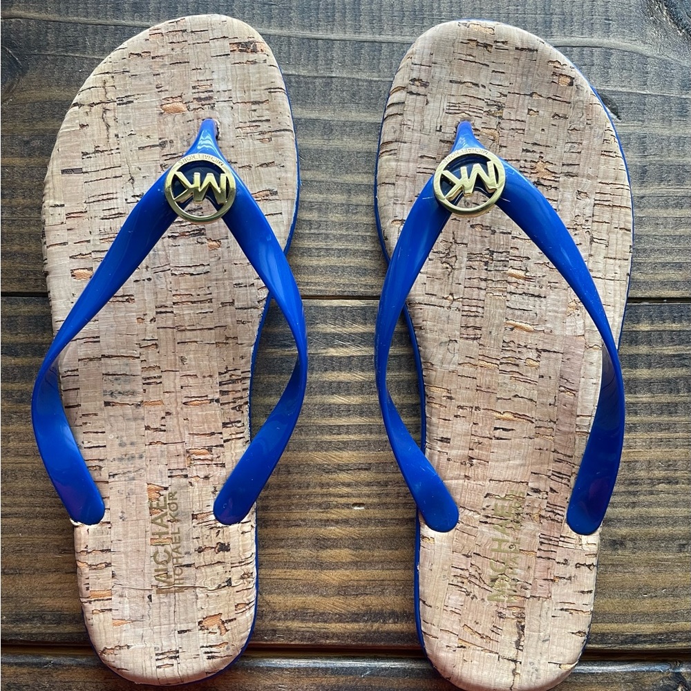 Michael Kors flip flop with cork sole